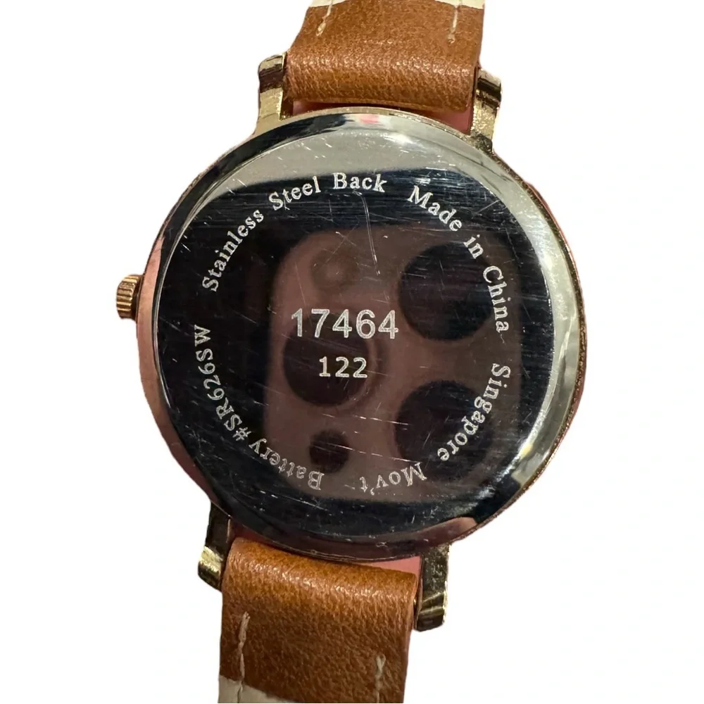 Brown Band Gold Detail Watch